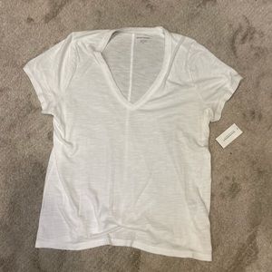 Banana Republic Cozy Slub White V Neck T-Shirt size XL NWT